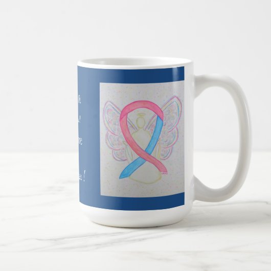 Prematuur geboorte Awareness Ribbon Angel Custom M Koffiemok (Rechts)