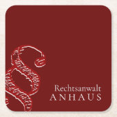 Premie Bruine Witte Advocaat Kartonnen Onderzetters (Voorkant)