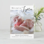 Premie Photo Baby Aankondiging (Staand voorkant)