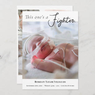 Premie Photo Baby Aankondiging