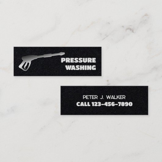 🚗💨 Premie voor het wassen onder druk Mini Visitekaartje (Voorkant / Achterkant)