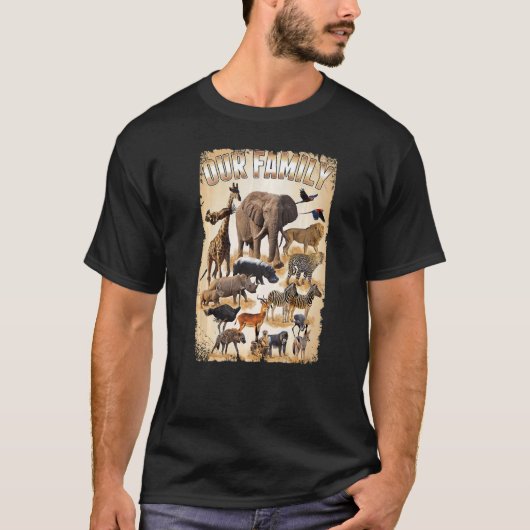 Premie voor in het wild levende Afrikaanse gezinsd T-shirt (Voorkant)