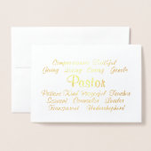 Premier bedankt folie kaarten (Voorkant met envelop)