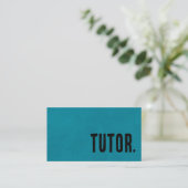 Premier Blau Nep Leer Tutor Visitekaartje (Staand voorkant)