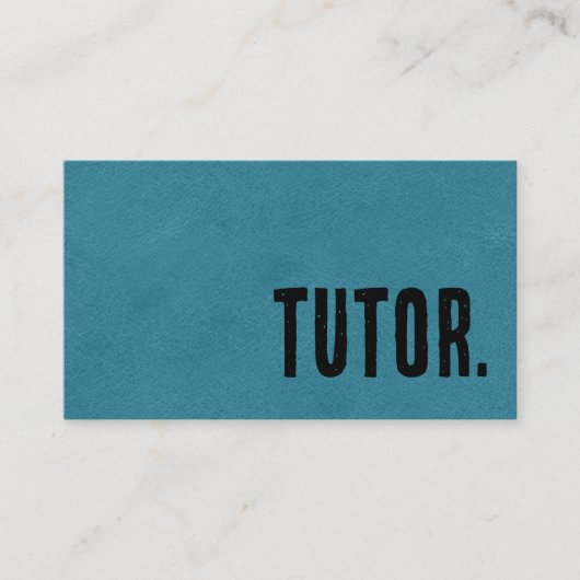 Premier Blau Nep Leer Tutor Visitekaartje (Voorkant)