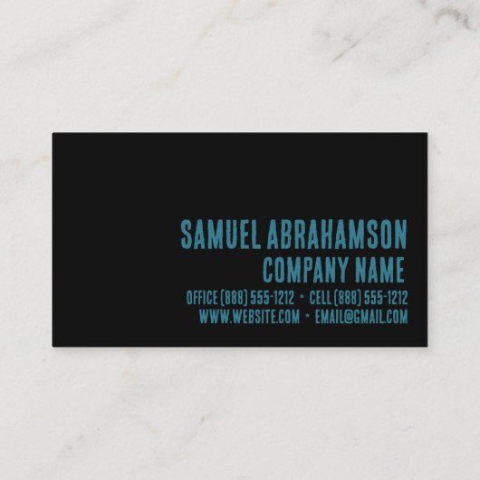 Premier Blauw Faux Lederen Tutor Visitekaartje (Achterkant)