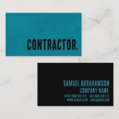 Premier Blue Faux lederen aannemer Visitekaartje (Voorkant / Achterkant)