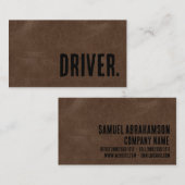Premier Brown Faux Leather Driver Visitekaartje (Voorkant / Achterkant)