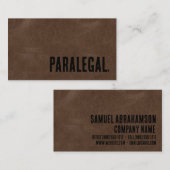Premier Bruin Faux Leder Paralegal Visitekaartje (Voorkant / Achterkant)