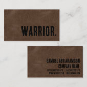 Premier bruin faux lederen vechtsporten visitekaartje (Voorkant / Achterkant)