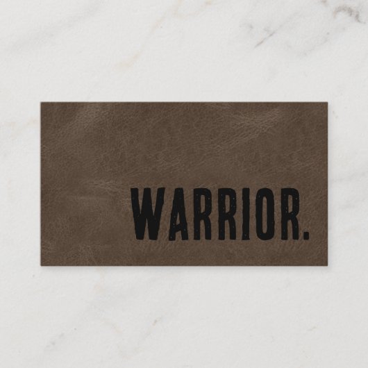 Premier bruin faux lederen vechtsporten visitekaartje (Voorkant)