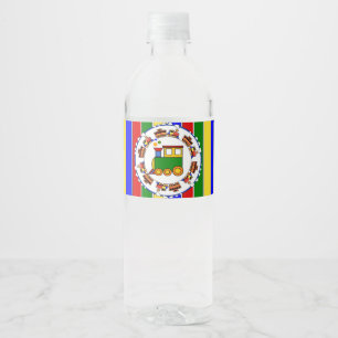 Premier Colors Choo Choo Train Baby shower Birthda Waterfles Etiket