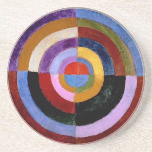 Premier Disque van Robert Delaunay Zandsteen Onderzetter (Voorkant)