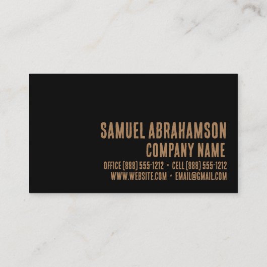 Premier Faux Gold-accountant Visitekaartje (Achterkant)