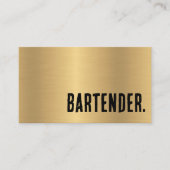 Premier Faux Gold Bartender Visitekaartje (Voorkant)