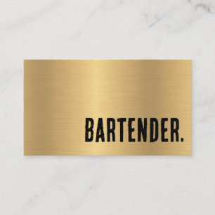 Premier Faux Gold Bartender Visitekaartje