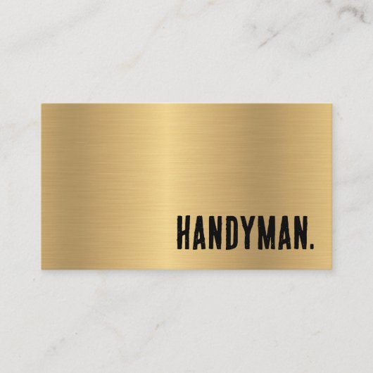 Premier Faux Gold Handyman Visitekaartje (Voorkant)