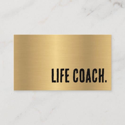 Premier Faux Gold Life Coach Visitekaartje (Voorkant)