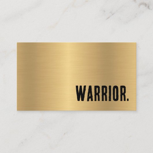 Premier Faux Gold Martial Arts Visitekaartje (Voorkant)