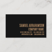 Premier Faux Gold Metallic Aannemer Visitekaartje (Achterkant)