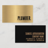 Premier Faux Gold Metallic Loodgieter Visitekaartje (Voorkant / Achterkant)