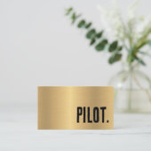 Premier Faux Gold-piloot Visitekaartje (Staand voorkant)