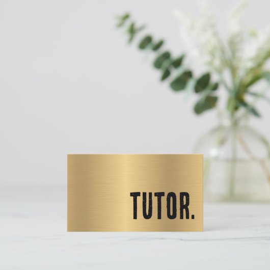 Premier Faux Gold Tutor Visitekaartje (Staand voorkant)