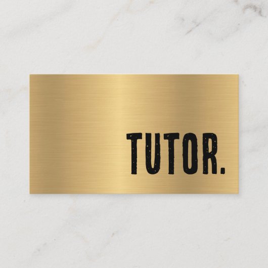 Premier Faux Gold Tutor Visitekaartje (Voorkant)