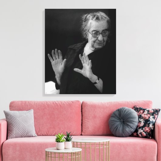 Premier Golda Meir Canvas Afdruk (Insitu (Woonkamer))
