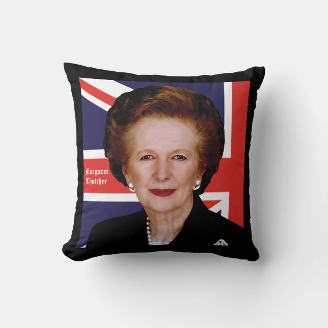 premier Margaret Thatcher - zie beide kanten Kussen (Voorkant)