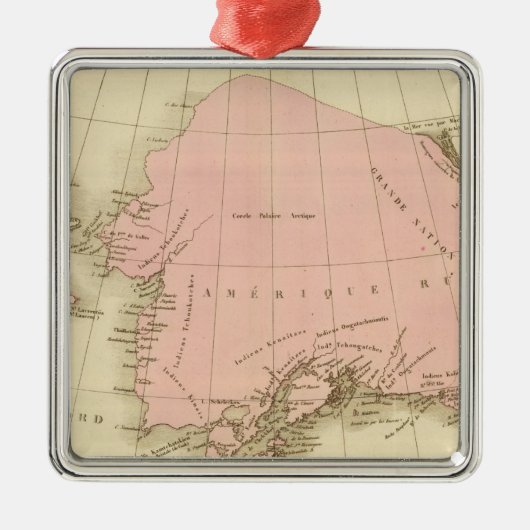 Premier Meridians Washington en Parijs Metalen Ornament (Voorkant)