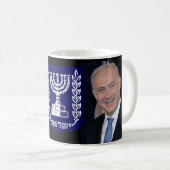 Premier Netanyahu & Embleem van Israël Koffiemok (Voorkant rechts)