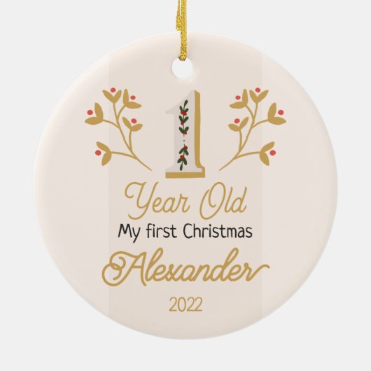 Premier Noël Keramisch Ornament (Achterkant)