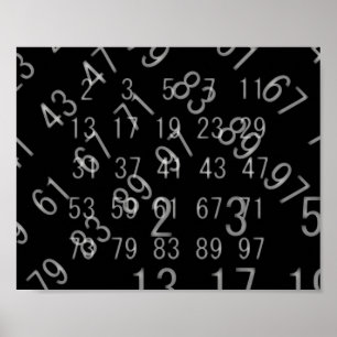 Premier Numbers wiskundig wetenschapnummer Poster