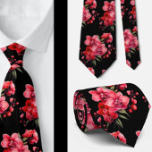 Premier Red Orchids Formal Sharp Stropdas
