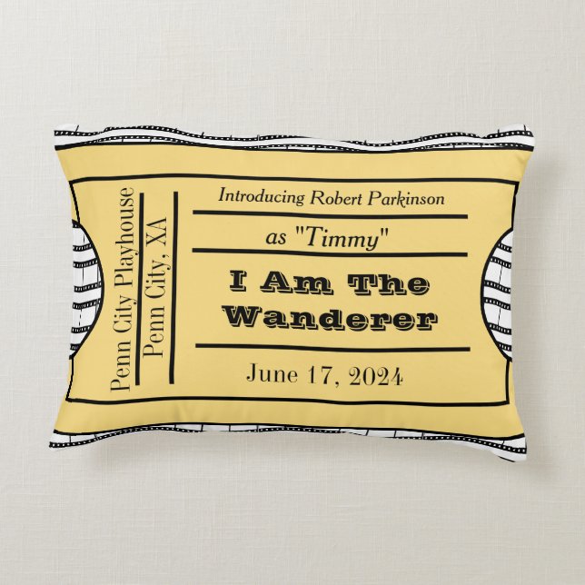 Premier-reisbiljet openen accent kussen (Achterkant)