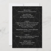 Premier Zwart bruiloft Kaart (Achterkant)
