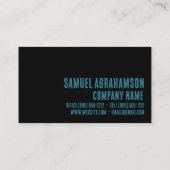 Premier Zwart Faux Lederen Barber Visitekaartje (Achterkant)