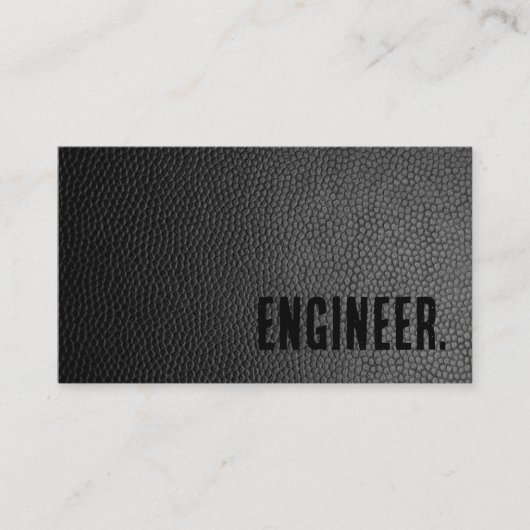 Premier zwart namaakleer engineer visitekaartje (Voorkant)