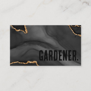 Premier Zwarte en Gouden Glitter Agate Minimalisti Visitekaartje