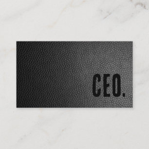Premier Zwarte Nep Leer CEO Visitekaartje