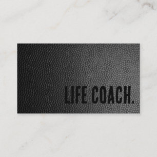 Premier Zwarte Nep Leer Life Coach Visitekaartje
