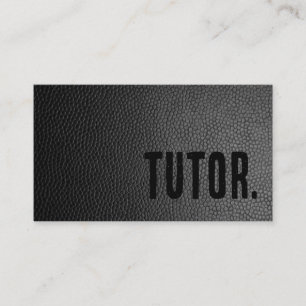 Premier Zwarte Nep Leer Tutor Visitekaartje