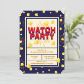 Premiere Watch Party - Fireworks Popcorn Kaart (Staand voorkant)