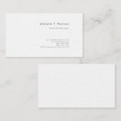 Premieure Linnen Minimalistische Modern Visitekaartje (Voorkant / Achterkant)