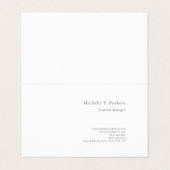 Premieure Linnen Minimalistische Modern Visitekaartje (Buitenkant ongevouwen)
