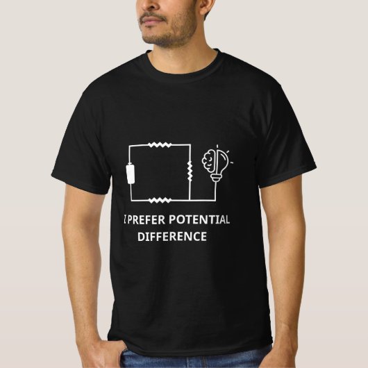 Premieus Minimalistisch Technisch Ontwerp T-shirt (Voorkant)