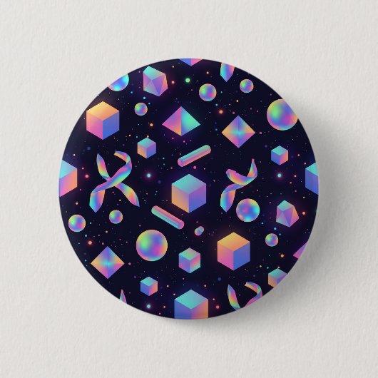 Premium 3D Holographic Space Canvas Art Ronde Button 5,7 Cm (Voorkant)