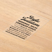 Premium 40 Mil Clear Acryl Uitnodiging (Laagn)