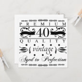Premium - 40e verjaardag kaart (Voorkant / Achterkant in situ)